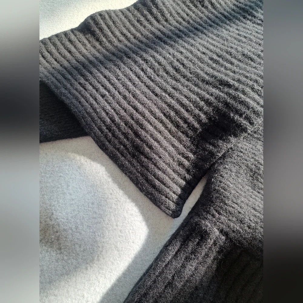 All Saints Black Ribbed Women's Knit Sweater - Picture 4 of 11